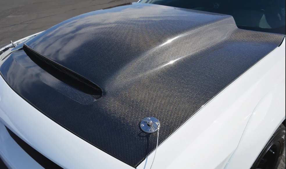 AutoAddict 2015-2023 Dodge Challenger Demon Cowl Style Carbon Fiber Hood