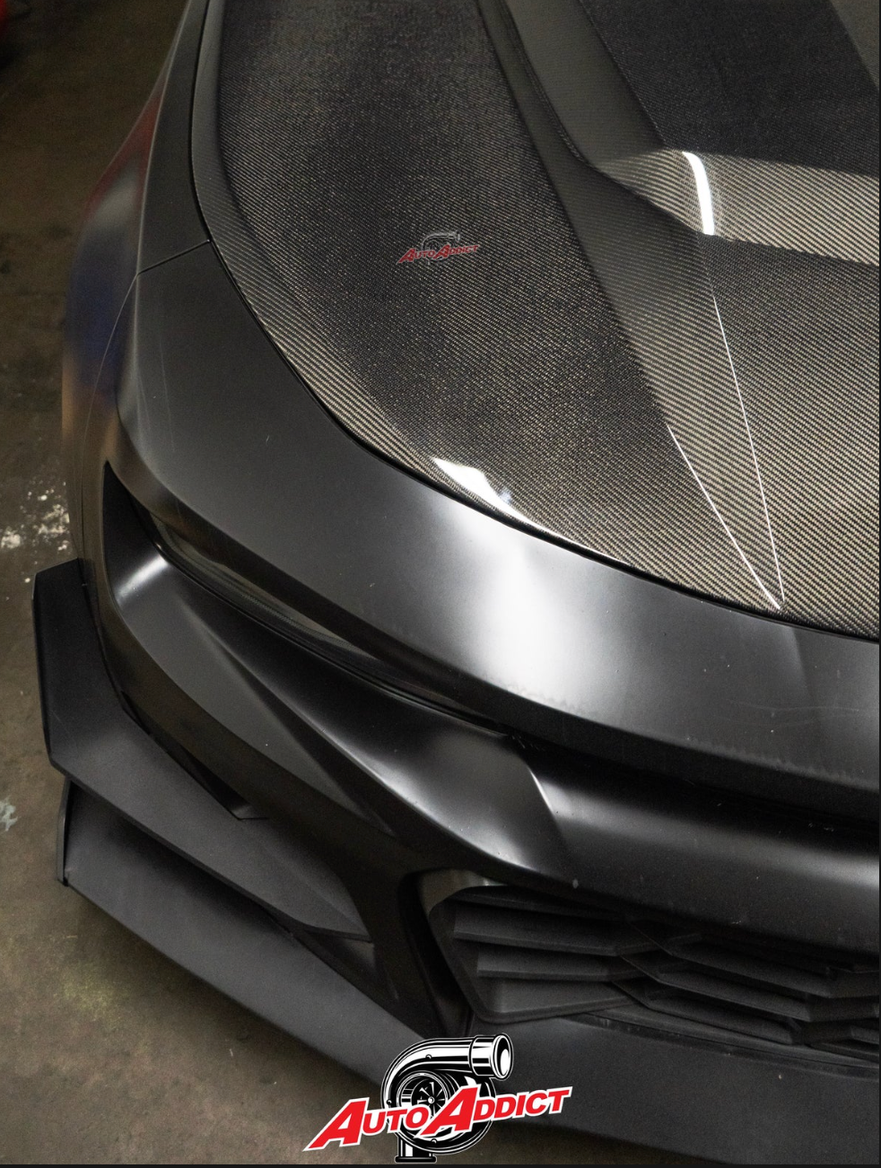 AutoAddict 2016-2024 Camaro ZL1 Type-AZ Double Sided Full Carbon Fiber Hood