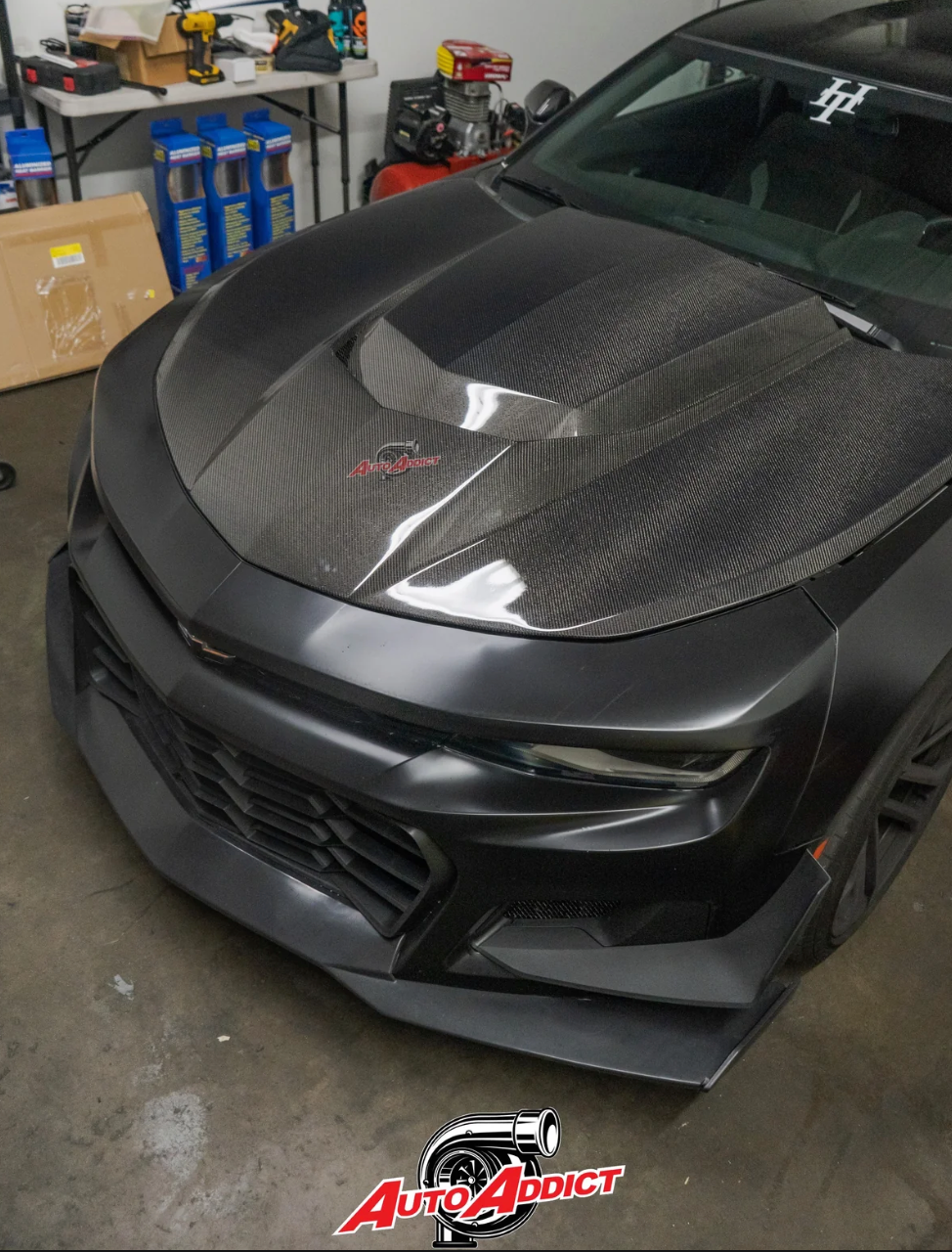 AutoAddict 2016-2024 Camaro ZL1 Type-AZ Double Sided Full Carbon Fiber Hood