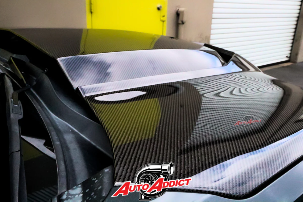 AutoAddict 2016-2024 Camaro ZL1 Type-AZ Double Sided Full Carbon Fiber Hood