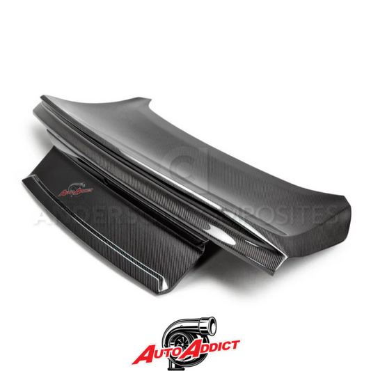 AutoAddict 2015-2022 MUSTANG DOUBLE SIDED CARBON FIBER TYPE-ST DECKLID WITH INTEGRATED SPOILER