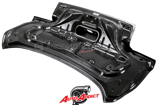 AutoAddict 2015-2022 MUSTANG DOUBLE SIDED CARBON FIBER TYPE-ST DECKLID WITH INTEGRATED SPOILER